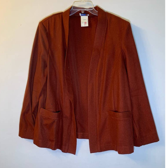 5/ $25 𝅺Vintage Rejoice Maroon Wool Blazer 42 - Picture 1 of 10
